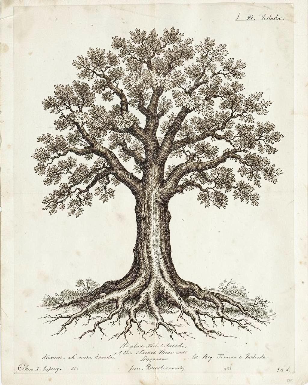 Engraved natural-history plate of a branching tree of life
